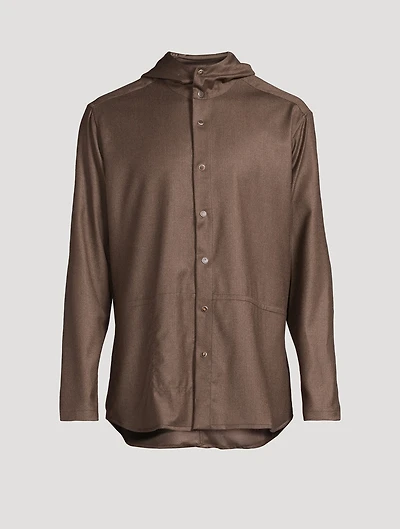 Wool And Cashmere Hooded Overshirt