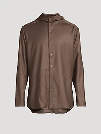 Wool And Cashmere Hooded Overshirt