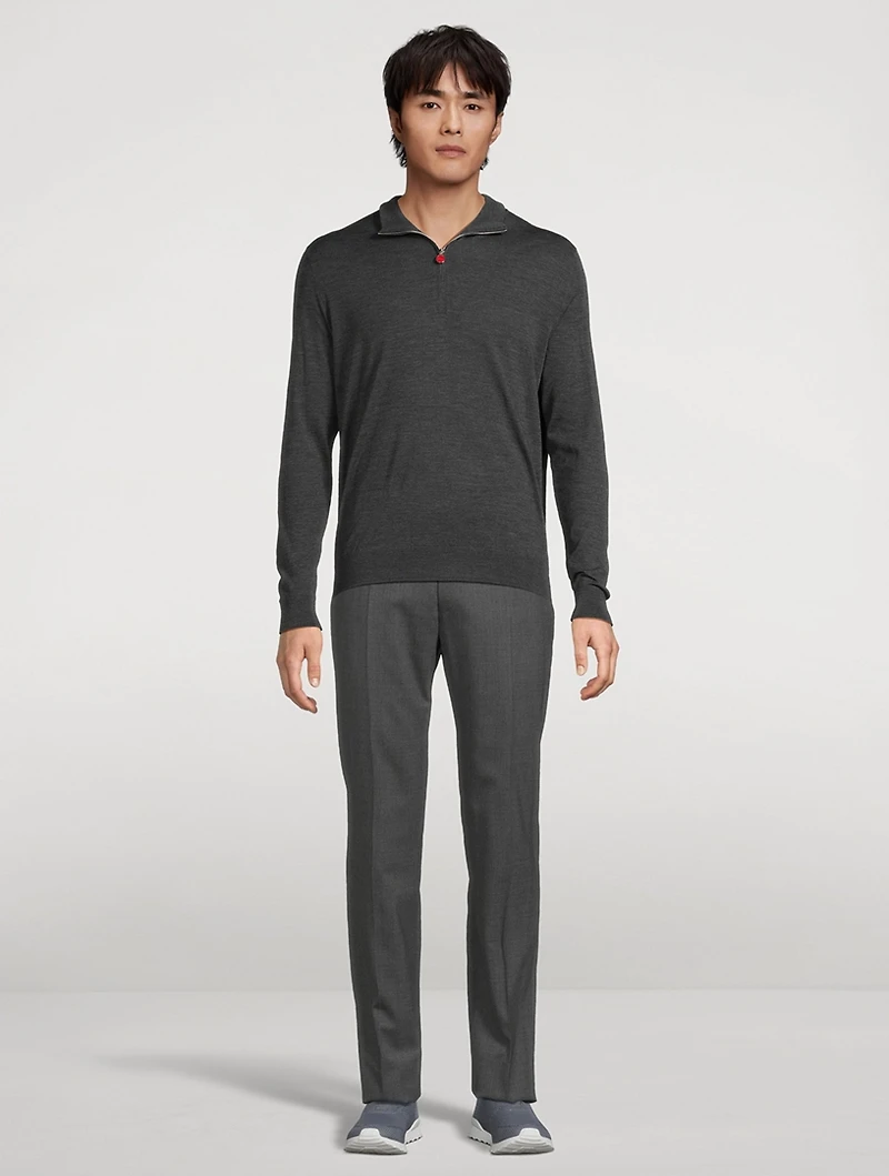 Wool Quarter-Zip Pullover