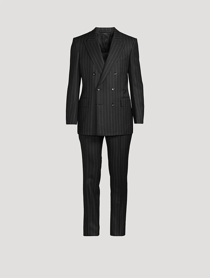Double-Breasted Suit Stripe Print