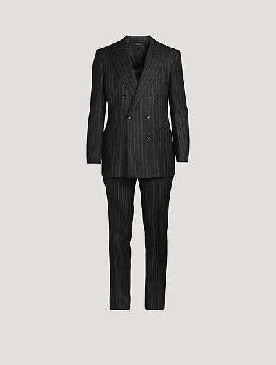 Double-Breasted Suit Stripe Print