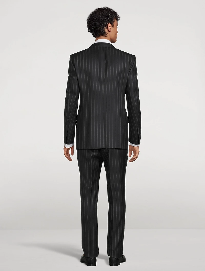 Double-Breasted Suit Stripe Print