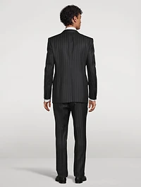 Double-Breasted Suit Stripe Print