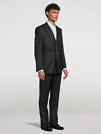 Double-Breasted Suit Stripe Print