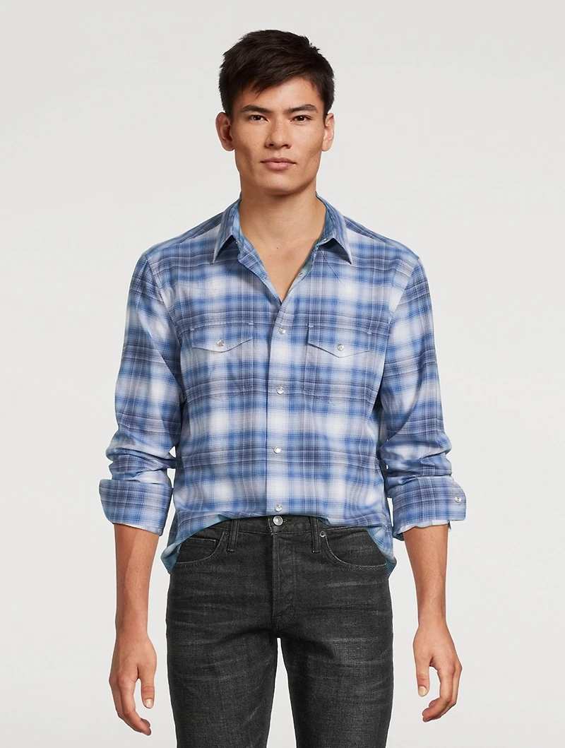 Cotton Western Shirt Check Print