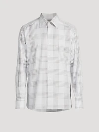 Cotton Slim-Fit Shirt Check Print