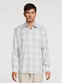 Cotton Slim-Fit Shirt Check Print