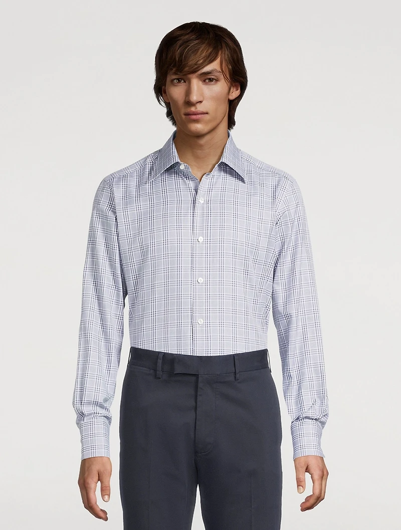 Slim-Fit Shirt Gingham Print