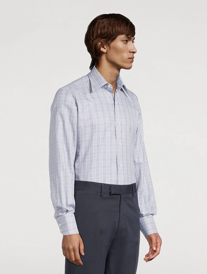 Slim-Fit Shirt Gingham Print