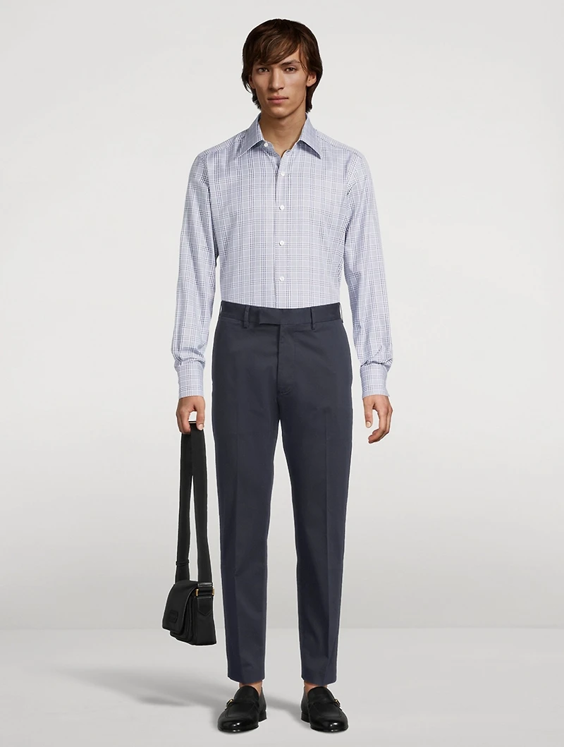 Slim-Fit Shirt Gingham Print