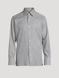 Slim-Fit Shirt Micro Gingham Print
