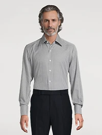 Slim-Fit Shirt Micro Gingham Print