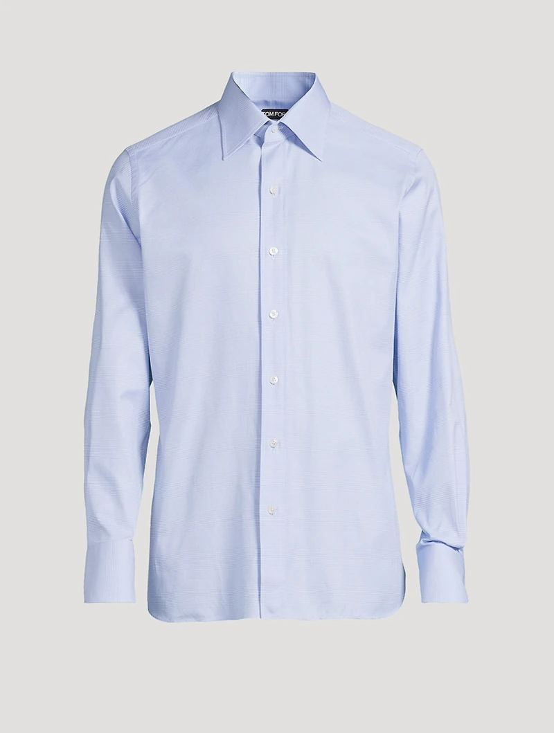 Slim-Fit Shirt Micro Check Print