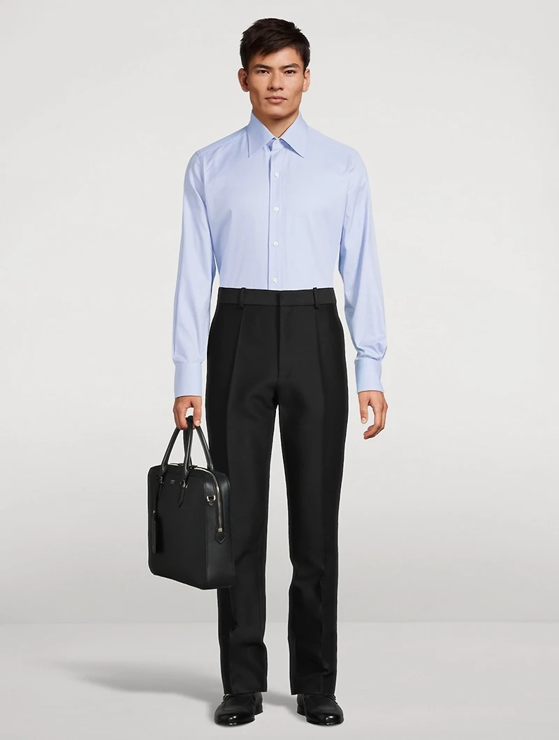 Slim-Fit Shirt Micro Check Print