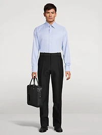 Slim-Fit Shirt Micro Check Print