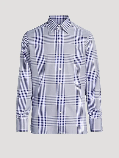 Slim-Fit Shirt Check Print