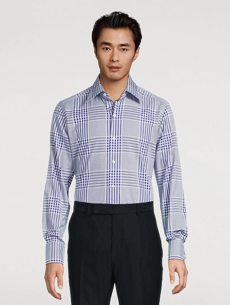 Slim-Fit Shirt Check Print