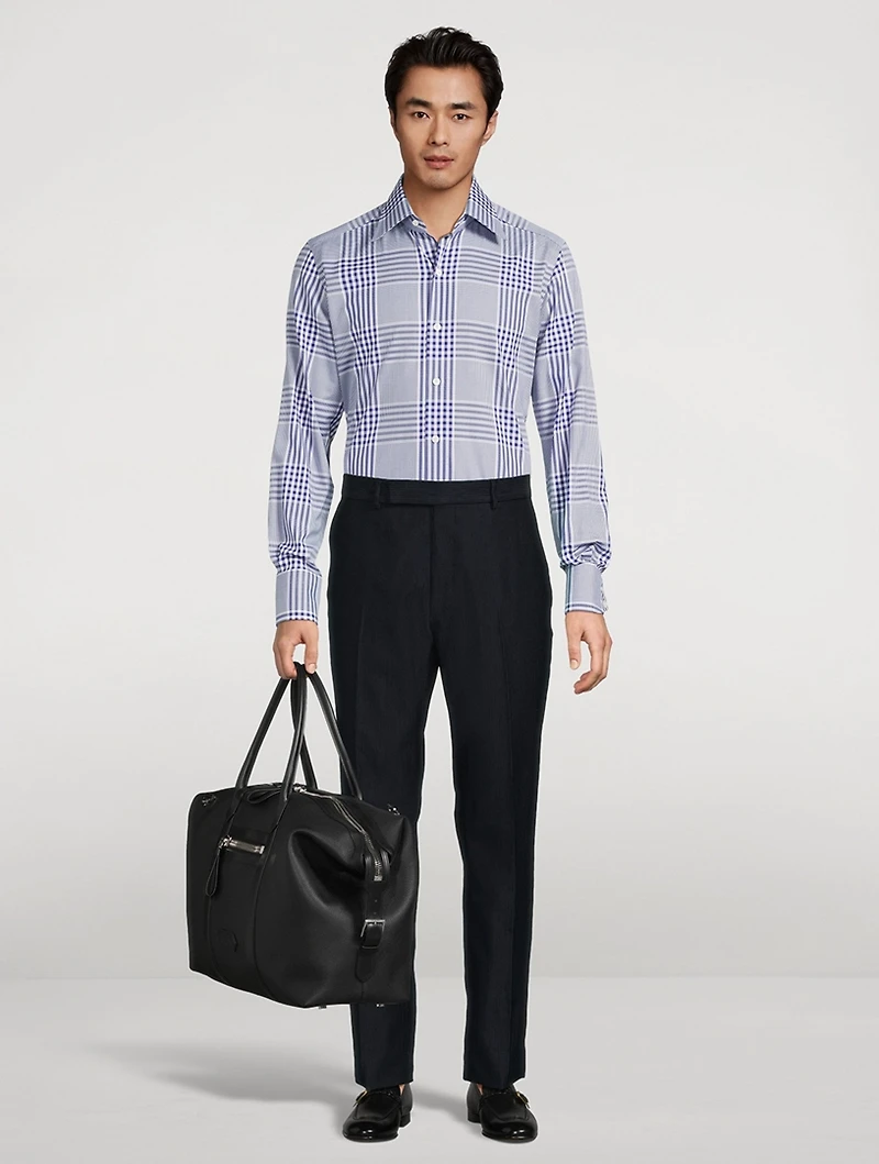 Slim-Fit Shirt Check Print