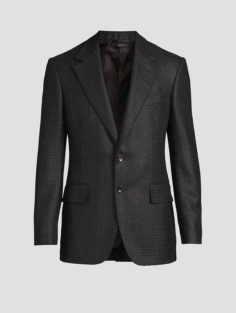 Shelton Wool Jacket Houndstooth Print