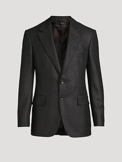 Shelton Wool Jacket Houndstooth Print