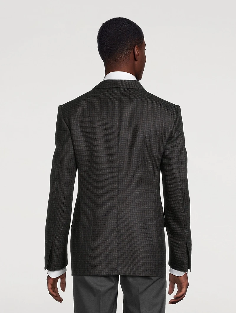 Shelton Wool Jacket Houndstooth Print