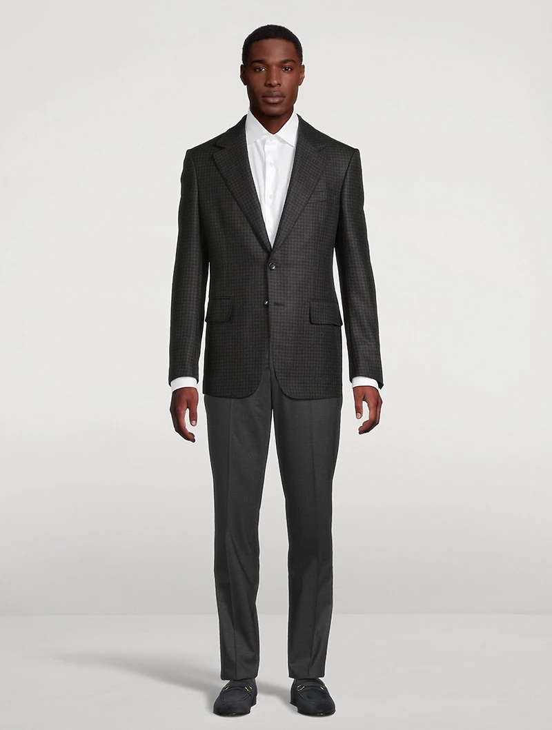 Shelton Wool Jacket Houndstooth Print