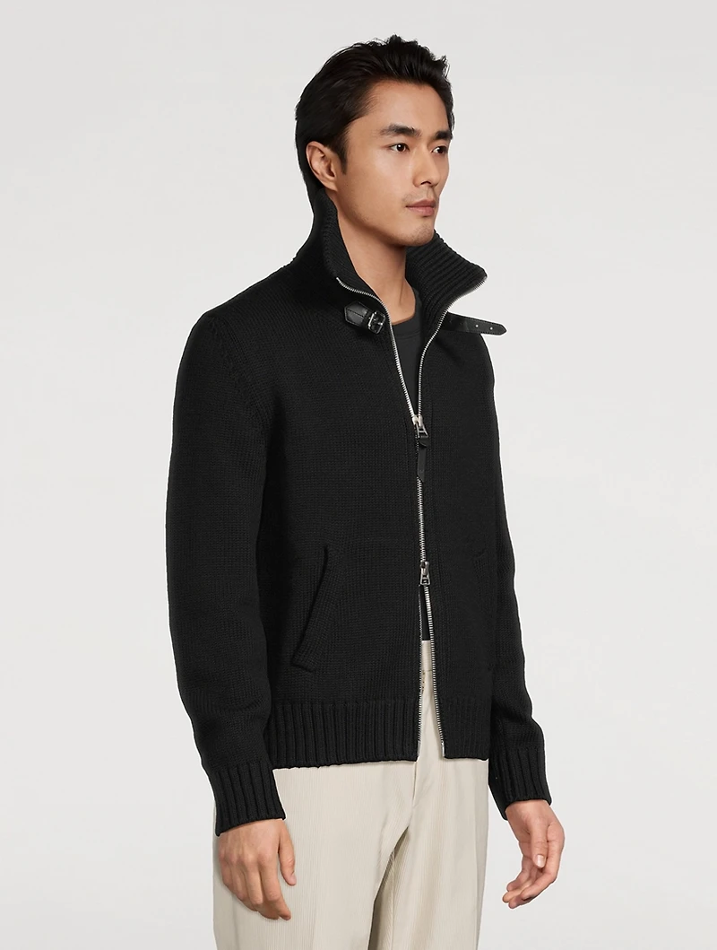 Merino Wool Zip Sweater