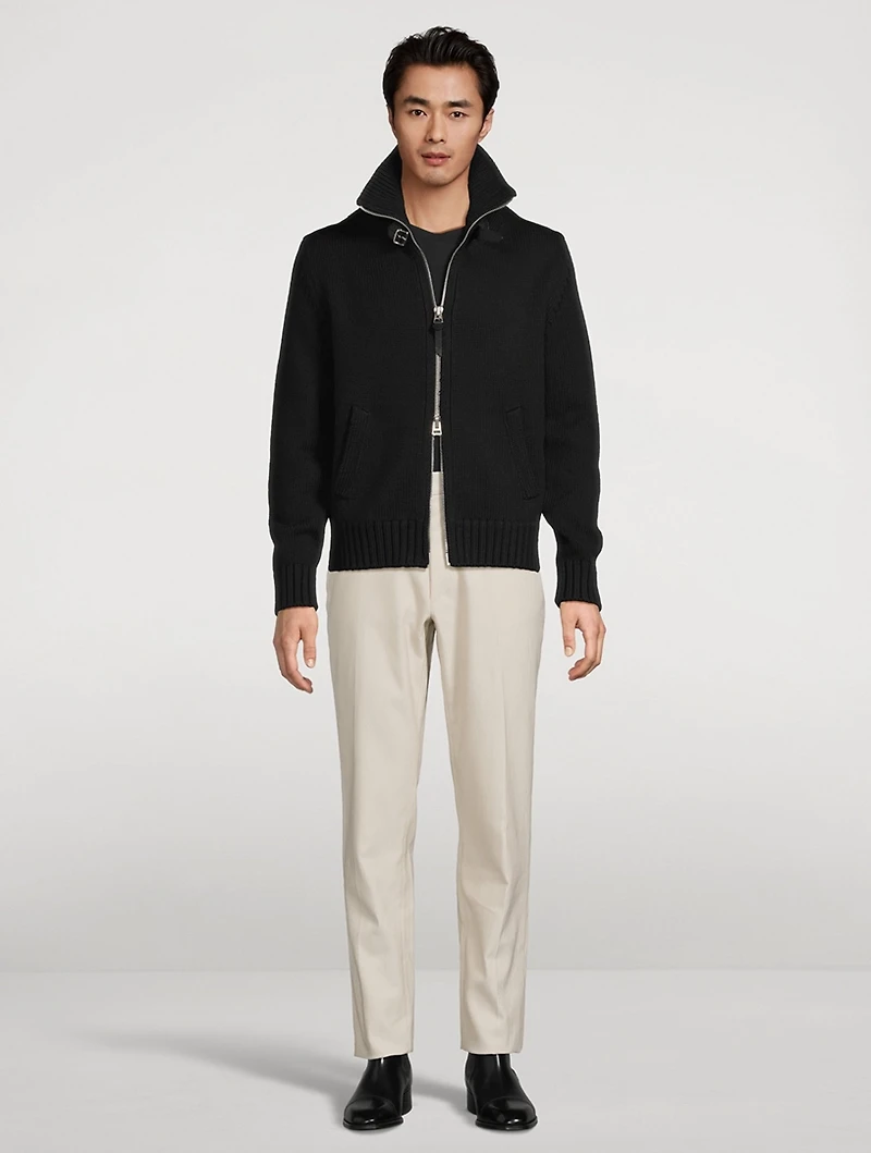 Merino Wool Zip Sweater