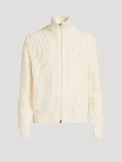 wool mohair half zip