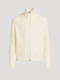 wool mohair half zip
