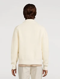 wool mohair half zip