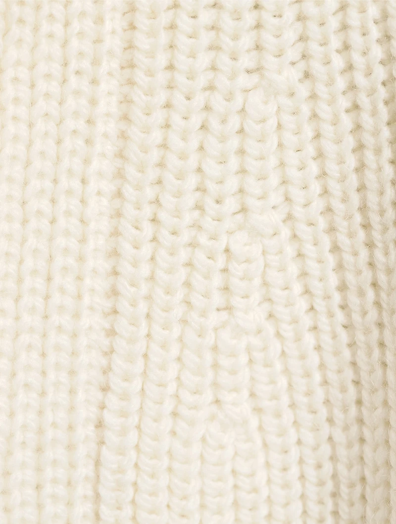wool mohair half zip