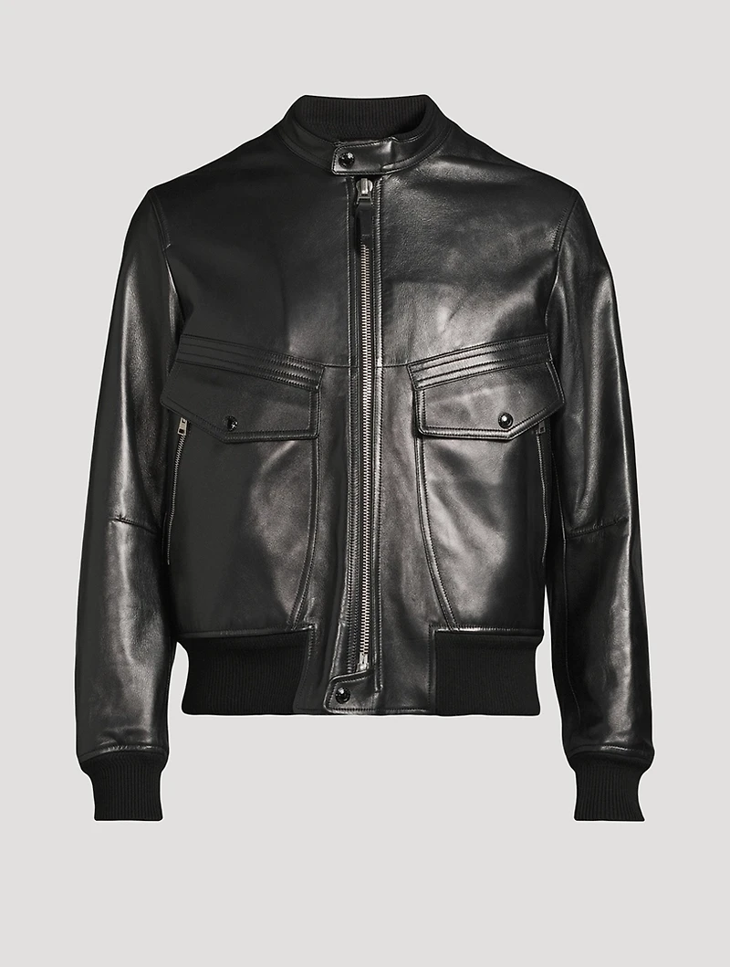 Leather Bomber Jacket