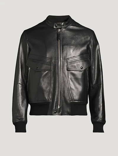 Leather Bomber Jacket