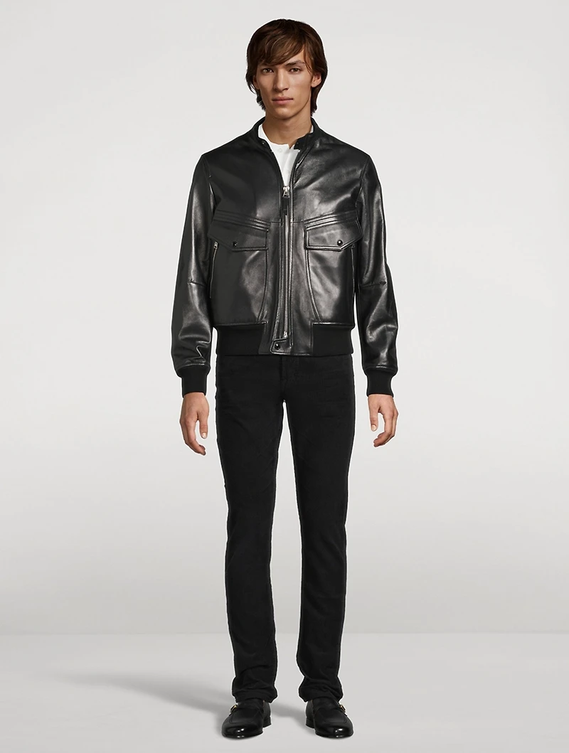Leather Bomber Jacket