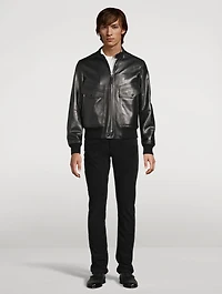 Leather Bomber Jacket