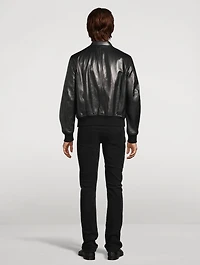 Leather Bomber Jacket