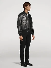 Leather Bomber Jacket