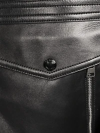 Leather Bomber Jacket