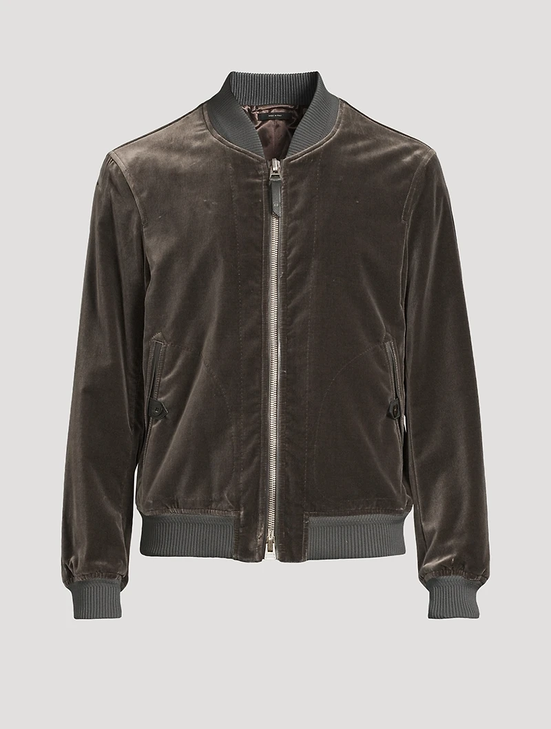 Velvet Blouson Jacket