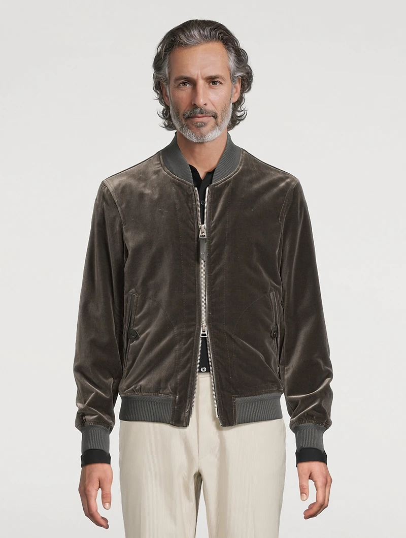 Velvet Blouson Jacket
