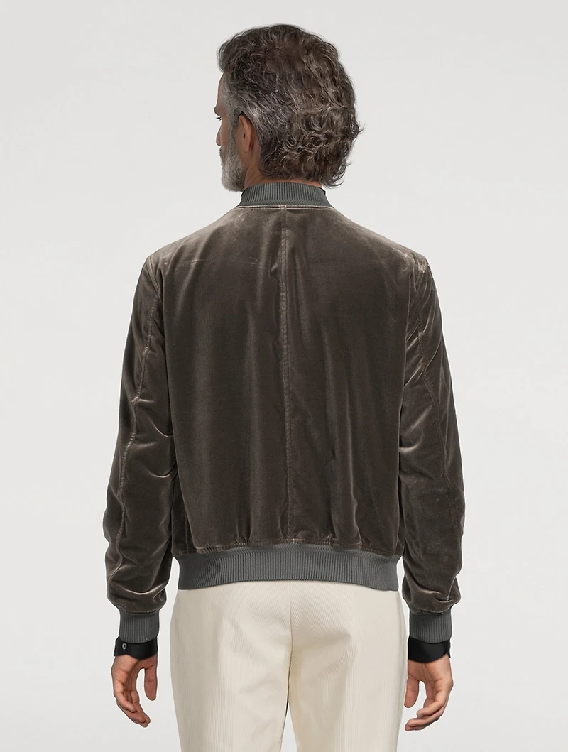 Velvet Blouson Jacket