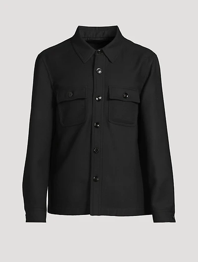 Wool And Silk Shirt Jacket