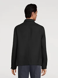 Wool And Silk Shirt Jacket