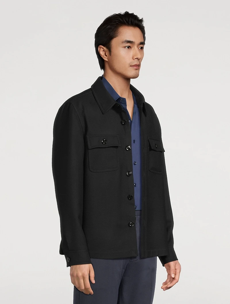 Wool And Silk Shirt Jacket