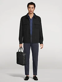 Wool And Silk Shirt Jacket