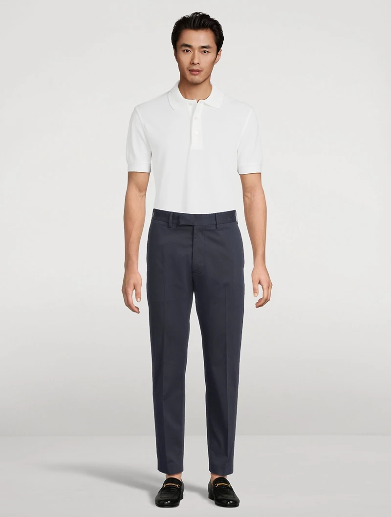 Stretch Cotton Twill Chino Pants