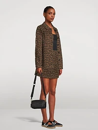 Harloe Denim Jacket Leopard Print