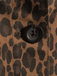 Harloe Denim Jacket Leopard Print