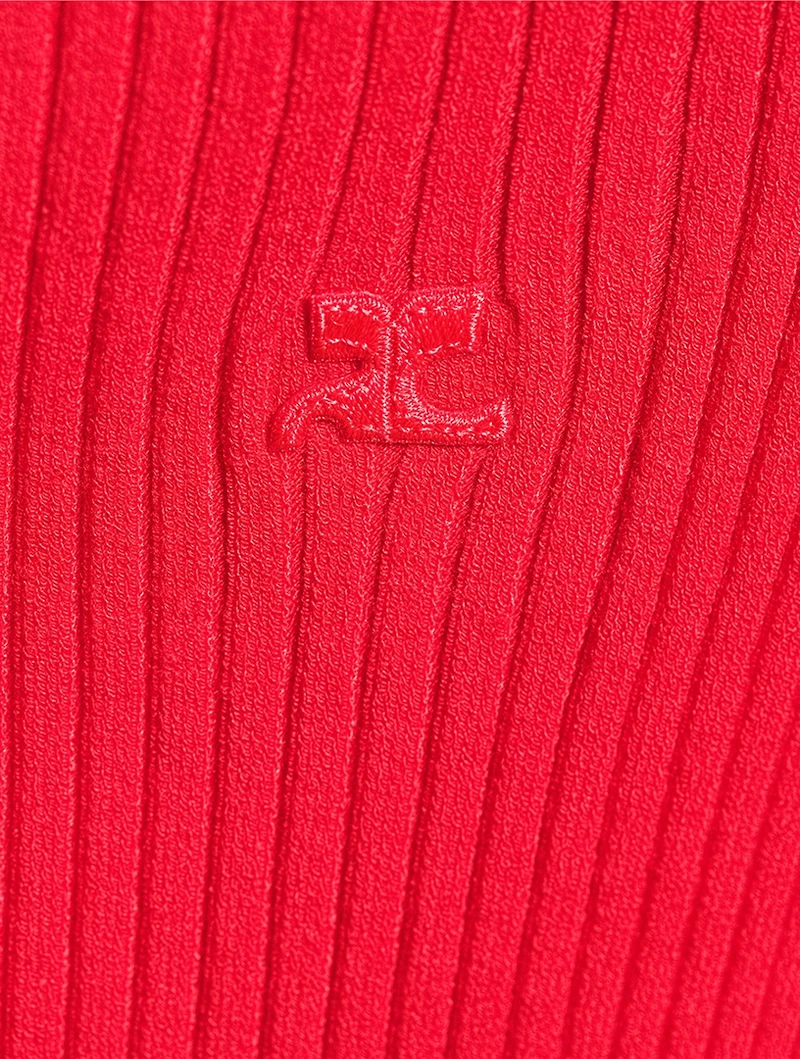 Iconic Rib-Knit Polo Shirt